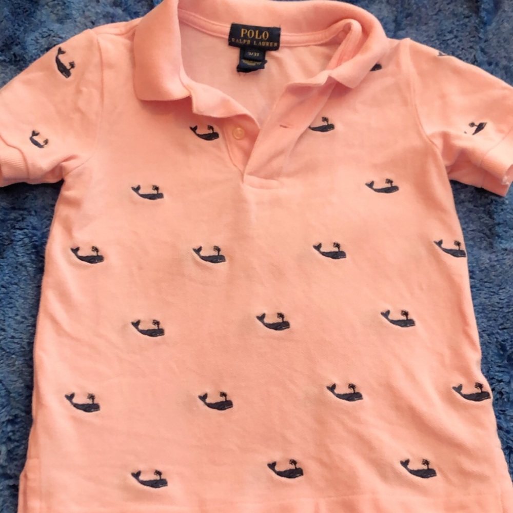 Little Boys Pink and Navy shirt Polo Ralph Lauren